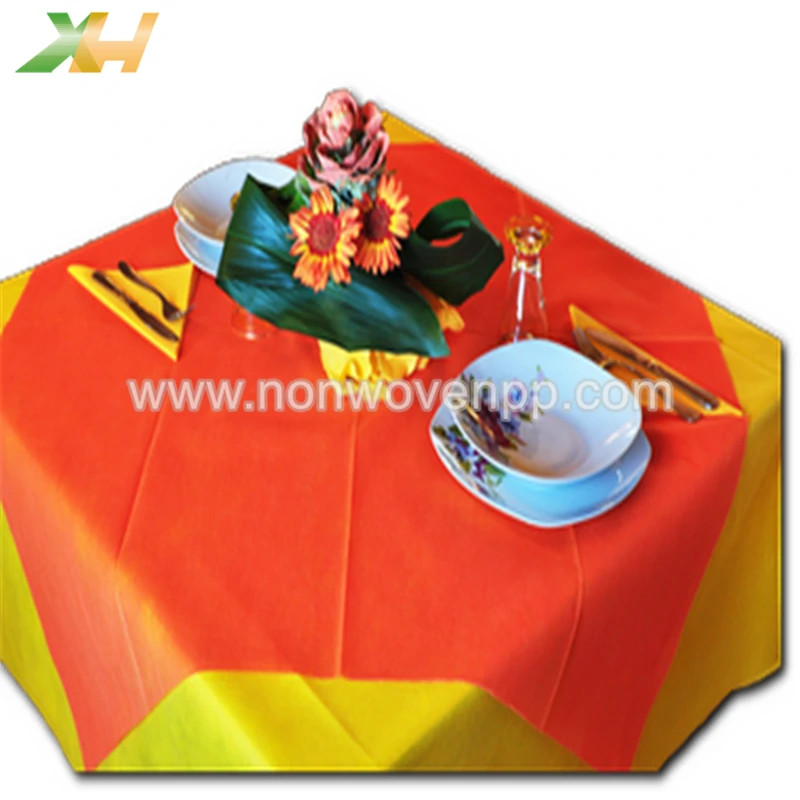 orange tnt table clothes