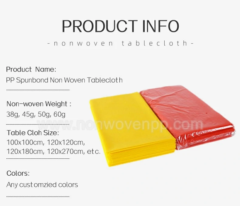 45gsm 100x100 nonwoven tablecloth cover