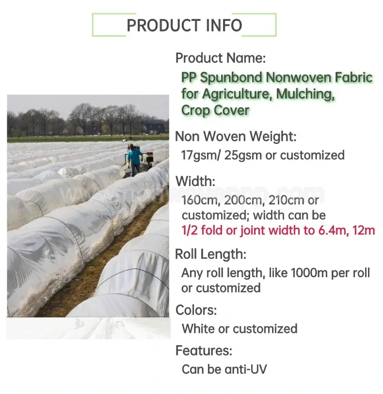 agriculture non woven pp spunbond fabric