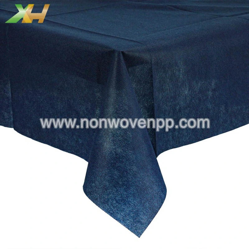 dark blue nonwoven table cover