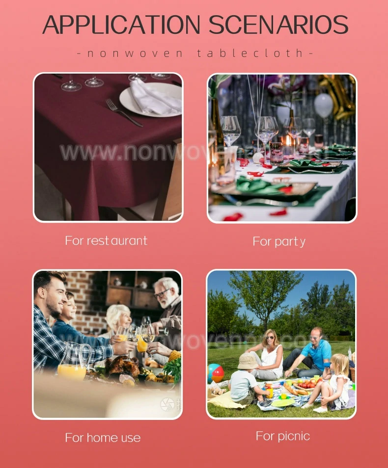 45gsm 100x100 nonwoven tablecloth cover