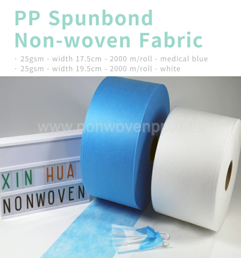 white and blue face mask nonwoven