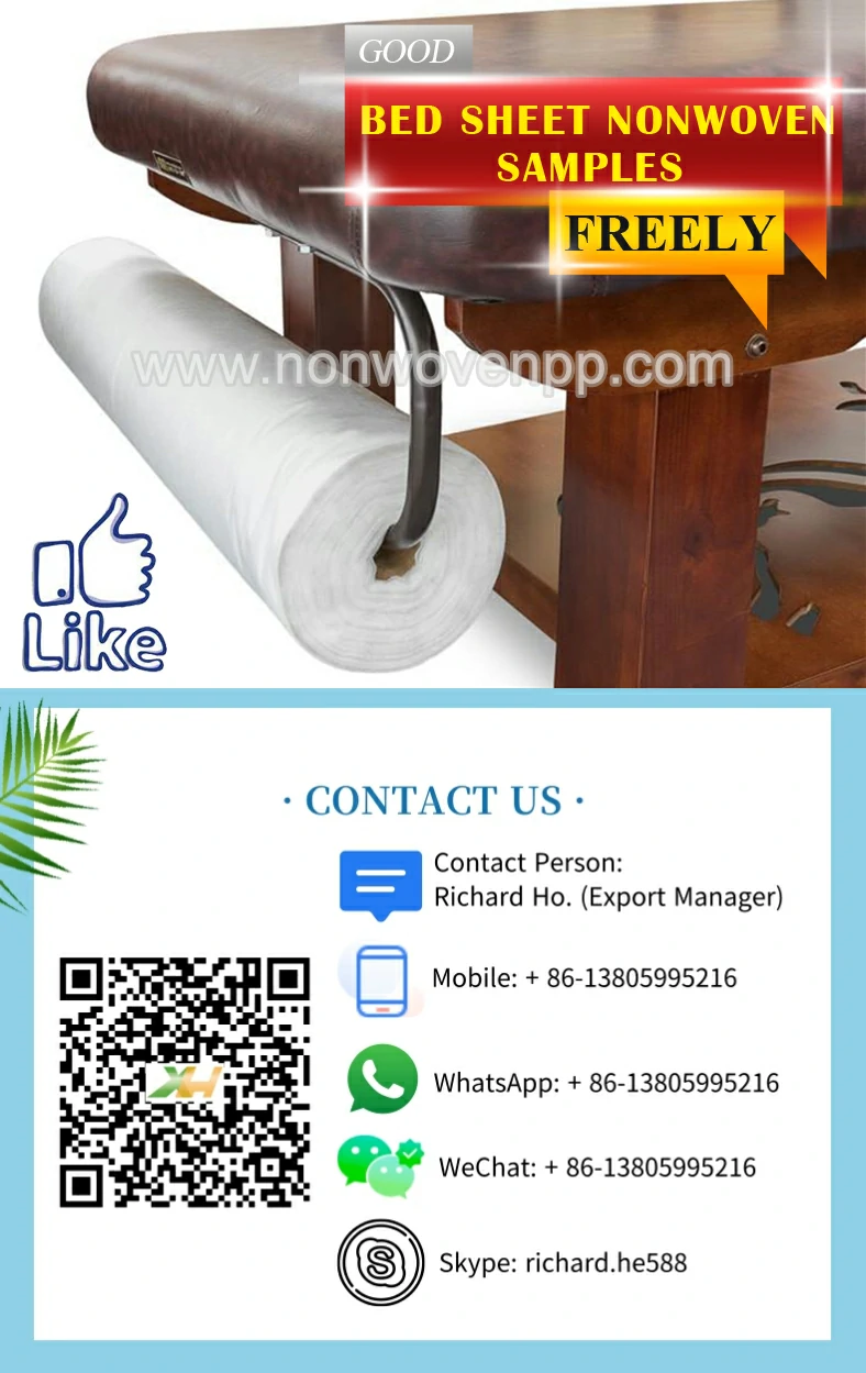 nonwoven bed sheet white 20g/m2 100*210 cm