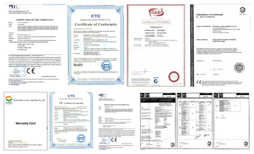 Lumin circular LED skylight panel CE RoHS certification certificates for quality assurance
