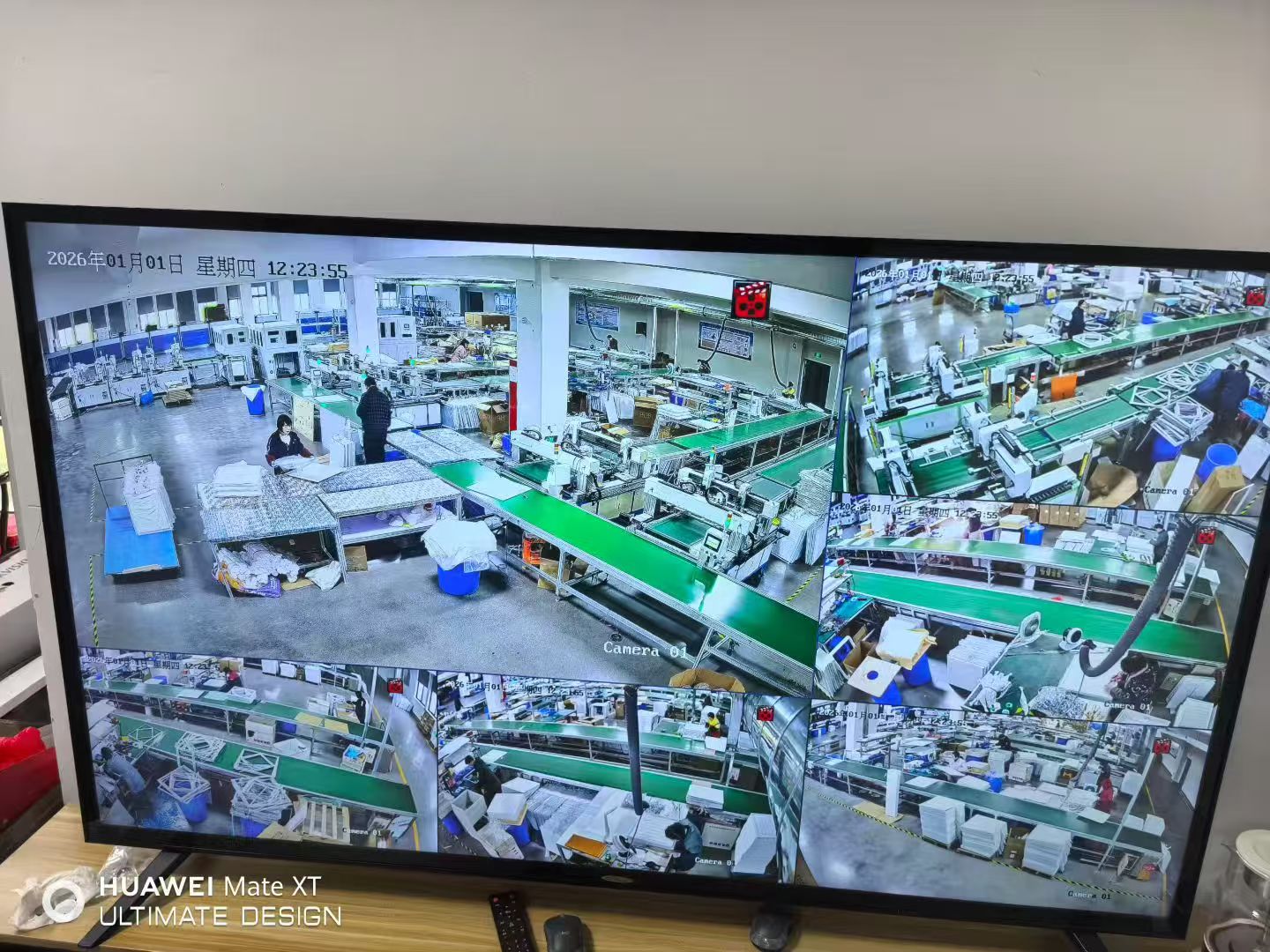 Shenzhen Lumin LED factory production monitoring camera