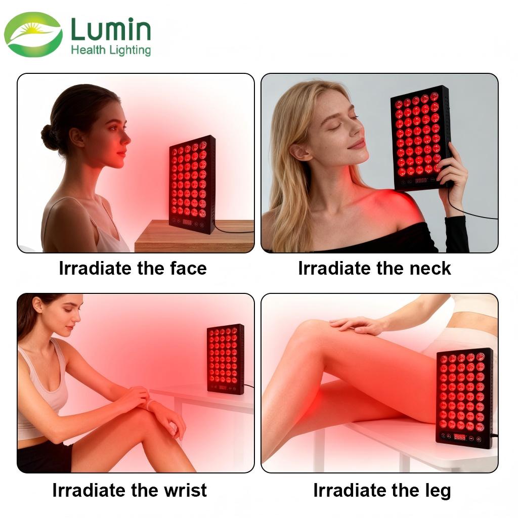 Lumin ST200-2 Multi-Area Application Guide - Face, Neck, Wrist, Leg - Full Body Red Light Therapy