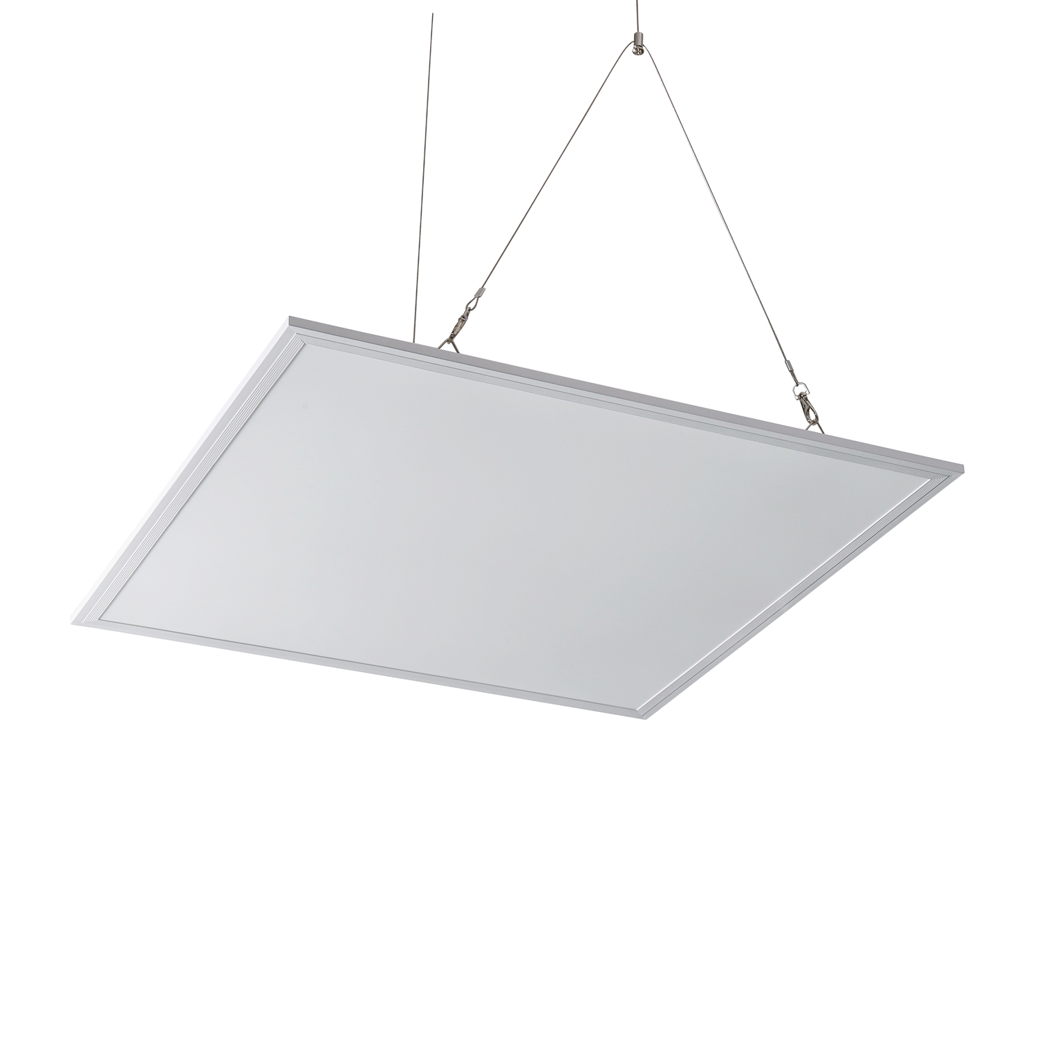 Lumin 33W LED panel light suspended mounting with steel cables