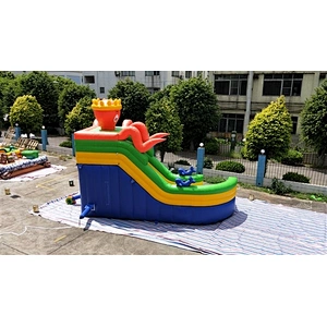 Small Toy Clearance Names Float Toys Sale Giant Water Slides Manufacturer Boat Colorful Octopus Inflatable Slide Price For Sale-11.3x3.6x4.55M