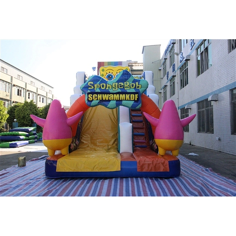 Spongebob and Patrick star inflatable bouncer slide Inflatable Slide-7x4x5M