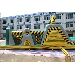 danger sigh radiation obstacle course inflatable inflatable obstacle inflatable obstacle course-10.7x3.1x3.5M