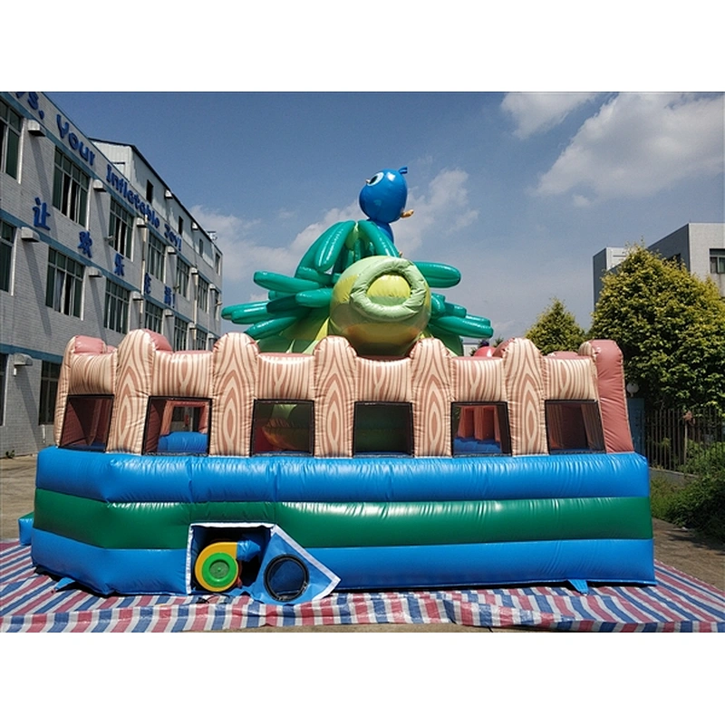 angry birds bouncer with slide fun city inflatable amusement park-7x6x4.7M