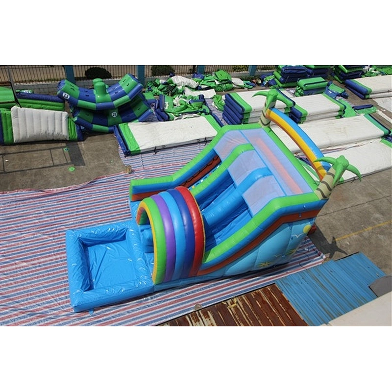 Game Over Dry Adult Slides Pirate Ship Giant Bouncer Slip N Slide High Inflatable Water Slide For Sale-12x8x7m