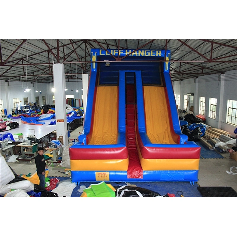 blue yellow red inflatable bouncer slide basic slide Inflatable Slide-7.5x5x6.5M