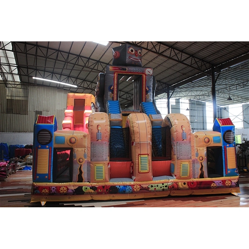 robot world fun city inflatable amusement park-12x6x8M