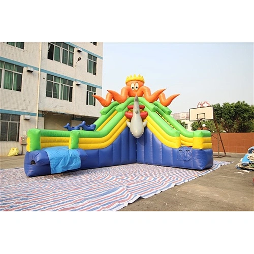 Small Toy Clearance Names Float Toys Sale Giant Water Slides Manufacturer Boat Colorful Octopus Inflatable Slide Price For Sale-8x6x6m