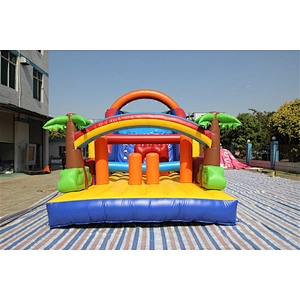 bouncer with slide obstacle course inflatable inflatable obstacle inflatable obstacle course-12x4x5M