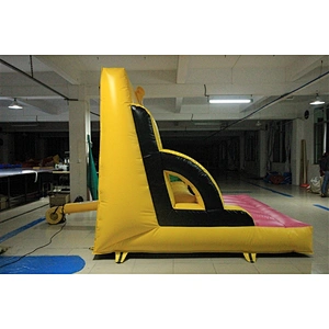 Funny game yellow inflatable sticky wall inflatable sport games for sale-3x3x2.5M