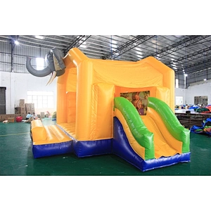 yellow elephant bouncer with slide jumping castle&Inflatable Combo-6x5x4M