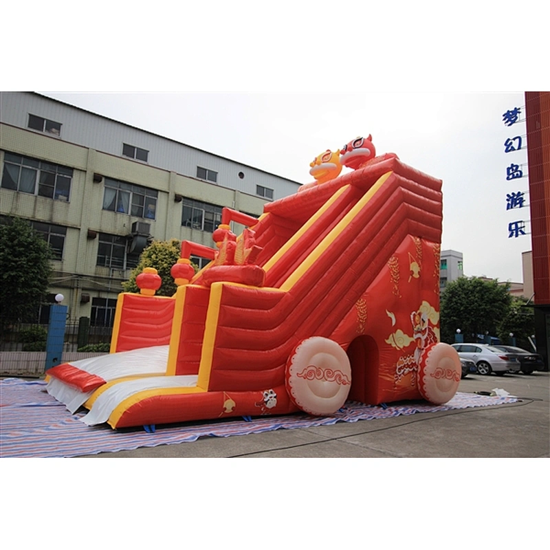 chinese style lucky dragon new year festival Inflatable Slide-8x6x7M