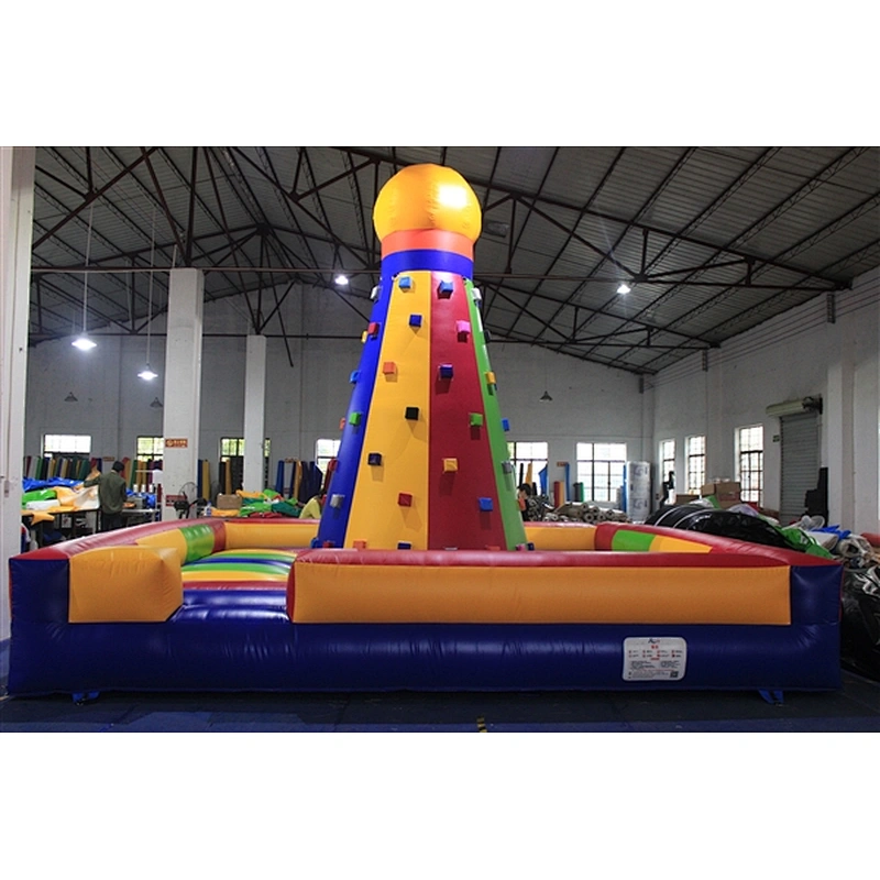 Inflatable Rock Climbing Wall Commercial Inflatable Adult Climbing Wall Rock Bouncer for Sale-5x5x5m