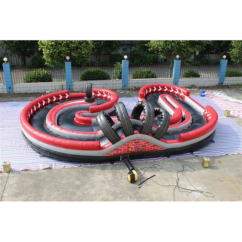 attractive live driving car racing New design go kart inflatable circuit racing track for sporting events, inflatable race track for sale inflatable sports-10x7.7m