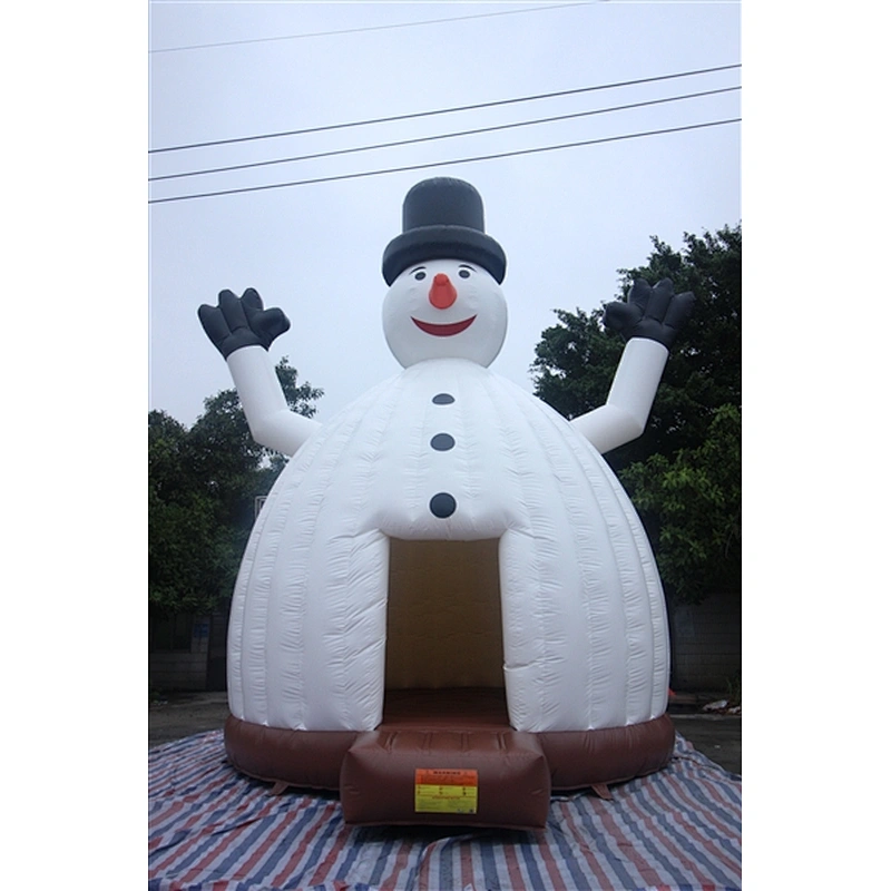 winter waving snowman jumping castle jumping bouncer Inflatable Bouncer-5x6x7M