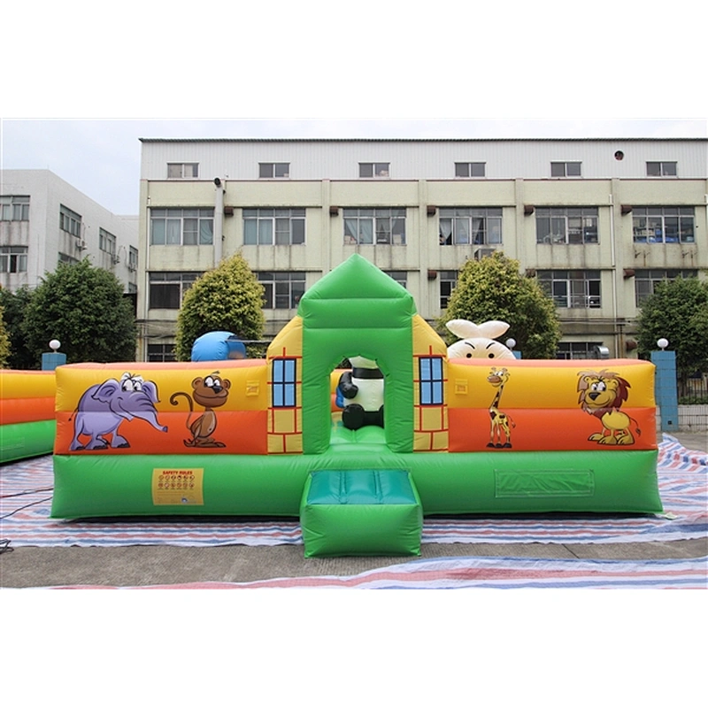 animal gathering zoo fun city inflatable amusement park-6x4.5x2M