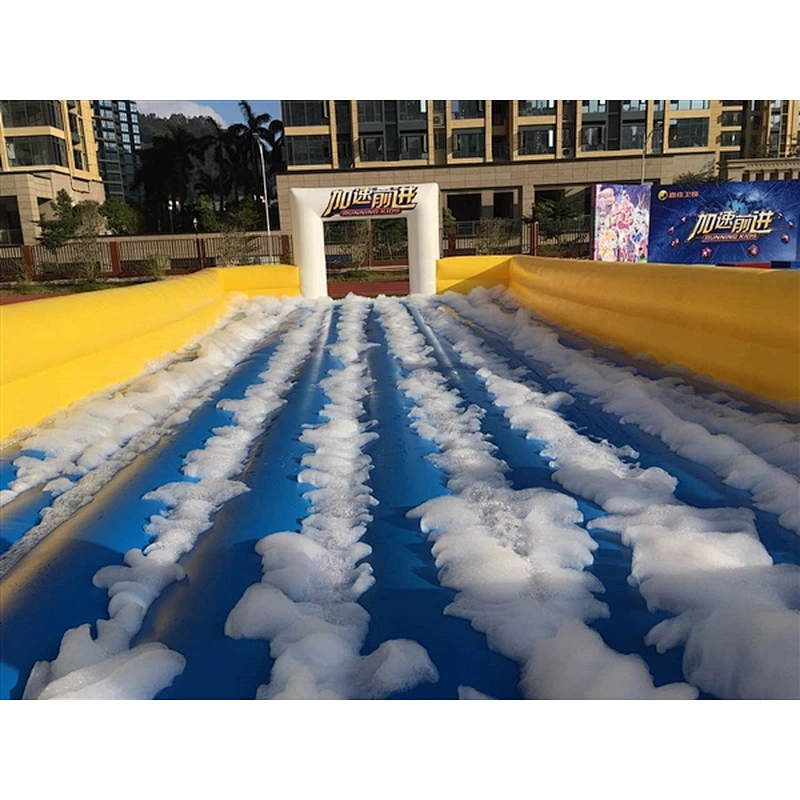 crazy interesting soccer field inflatable football court Inflatable soap football field-10x5m