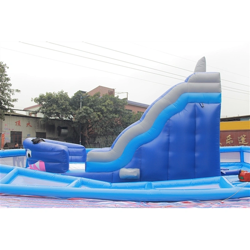 giant shark head inflatable bouncer slide Inflatable Slide-8x5.5x5.5M