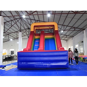 blue green yellow red inflatable bouncer slide basic slide Inflatable Slide-7x4x5.5