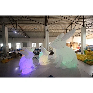 white bunny with Led light for Mid-Autumn Festival