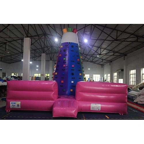 Inflatable Flying Spider-Man Rock Climbing Wall Giant Inflatable Climbing Holds Wall For Sale-5.5x5x4.8m