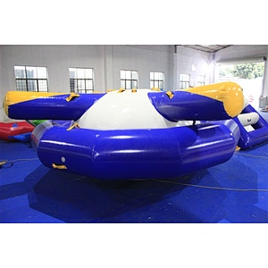 Customized 2018 Popular Crazy Water Toys Rocker Saturn Inflatable Rotating Saturn