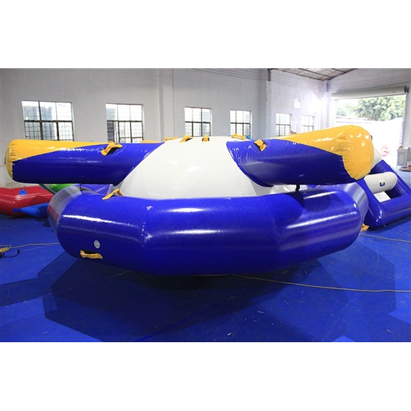 Customized 2018 Popular Crazy Water Toys Rocker Saturn Inflatable Rotating Saturn