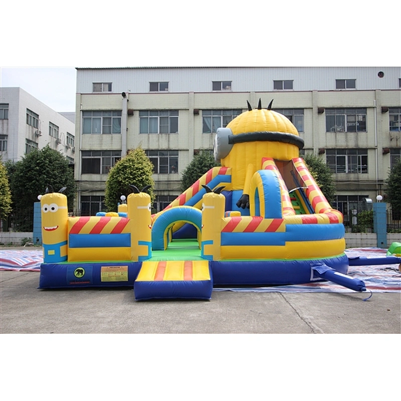 minions little yellow man fun city inflatable amusement park-7x8x4