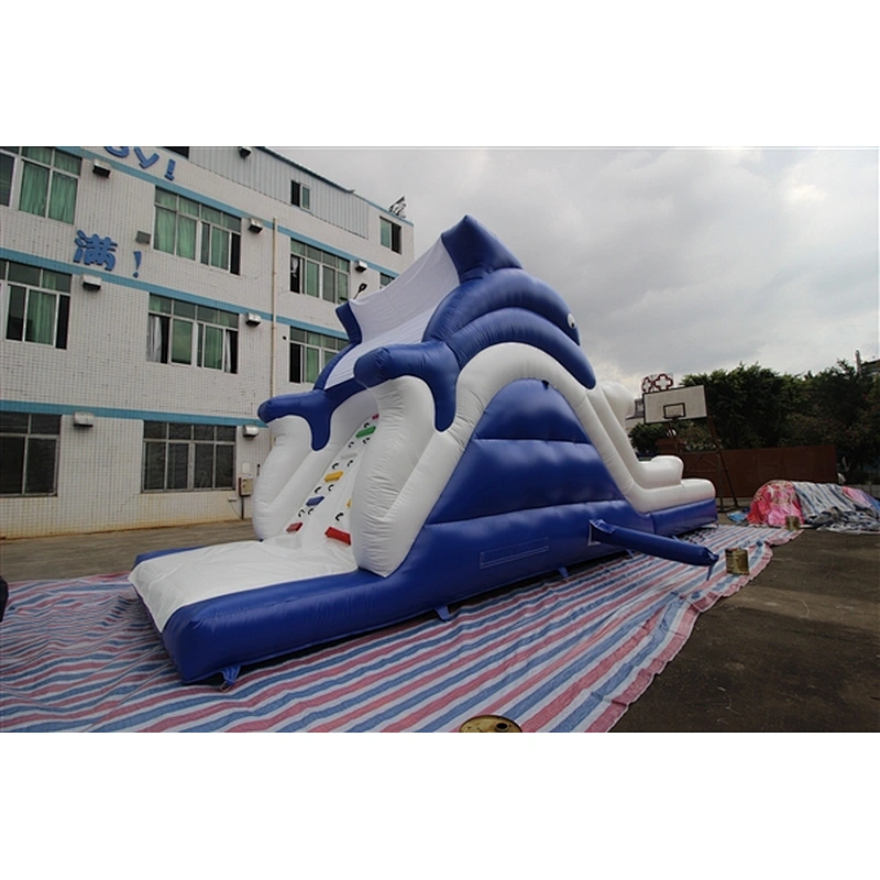 navy blue white basic slide Inflatable Slide-11.3x3.6x4.5M