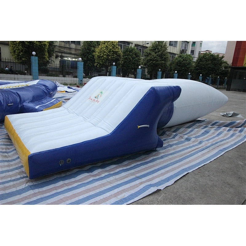summer toys outlet inflatable water blob launch pad, inflatable water jumping pillow-5.5x2m