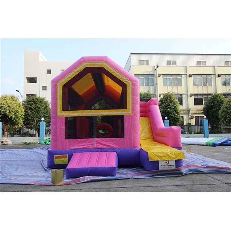 pink Cinderella princess bouncer with slide jumping castle&Inflatable Combo-6x4x4M