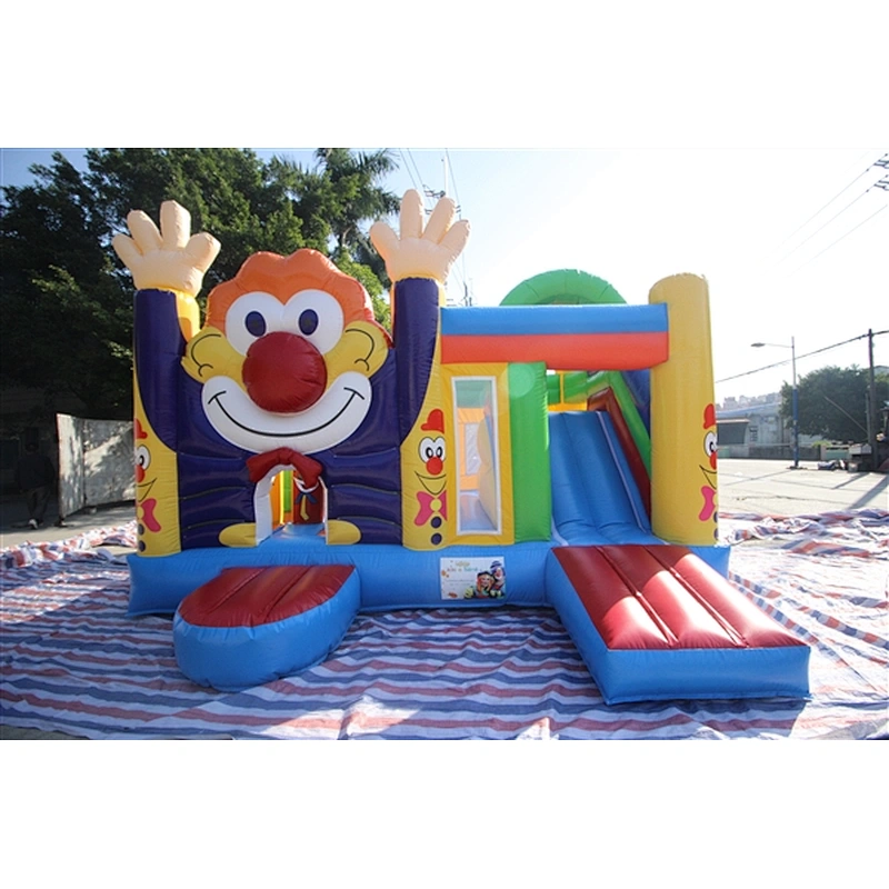waving smiling clown bouncer with slide jumping castle&Inflatable Combo-5.2x2x3.8M
