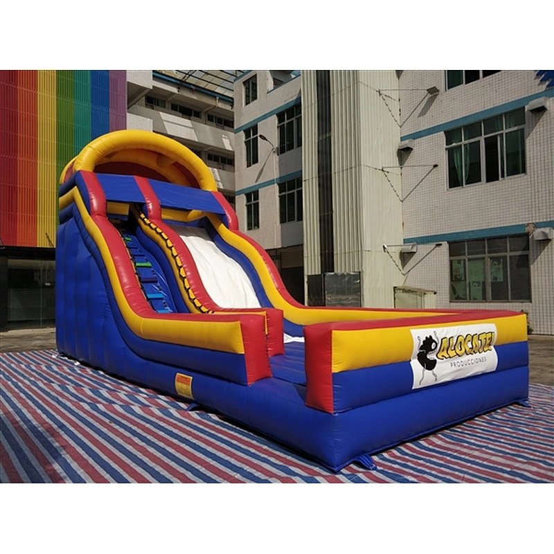 blue yellow red inflatable bouncer slide basic slide Inflatable Slide-10x4x5.5M