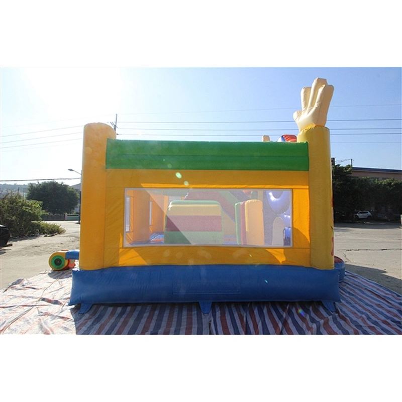 waving smiling clown bouncer with slide jumping castle&Inflatable Combo-5.2x2x3.8M