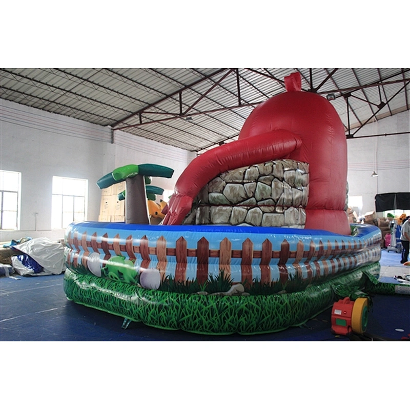 red angry bird coconut tree bouncer with slide jumping castle&Inflatable Combo-4.5x7x4.2M