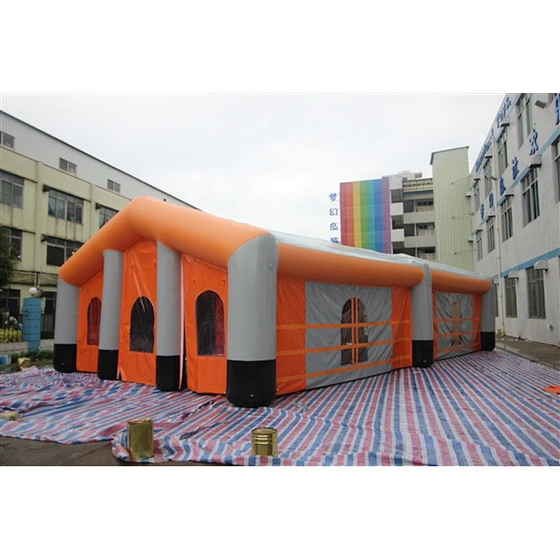 commercial inflatable camping tent inflatable gray house for fun-13.3x7.3M