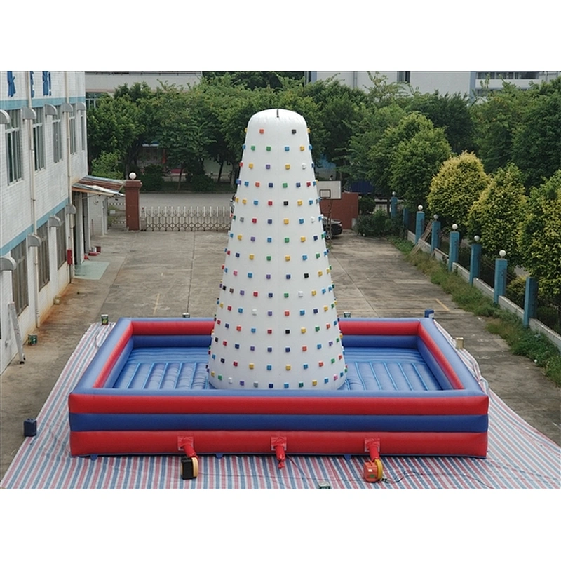 Inflatable Flying Spider-Man Rock Climbing Wall Giant Inflatable Climbing Holds Wall For Sale-10x10x8m