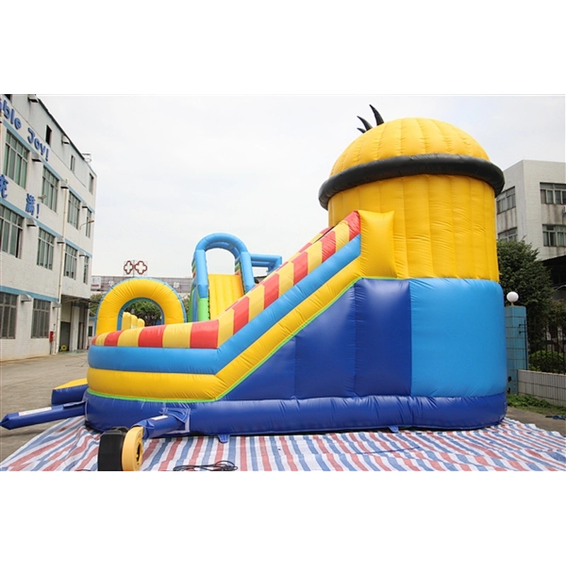 minions little yellow man fun city inflatable amusement park-7x8x4