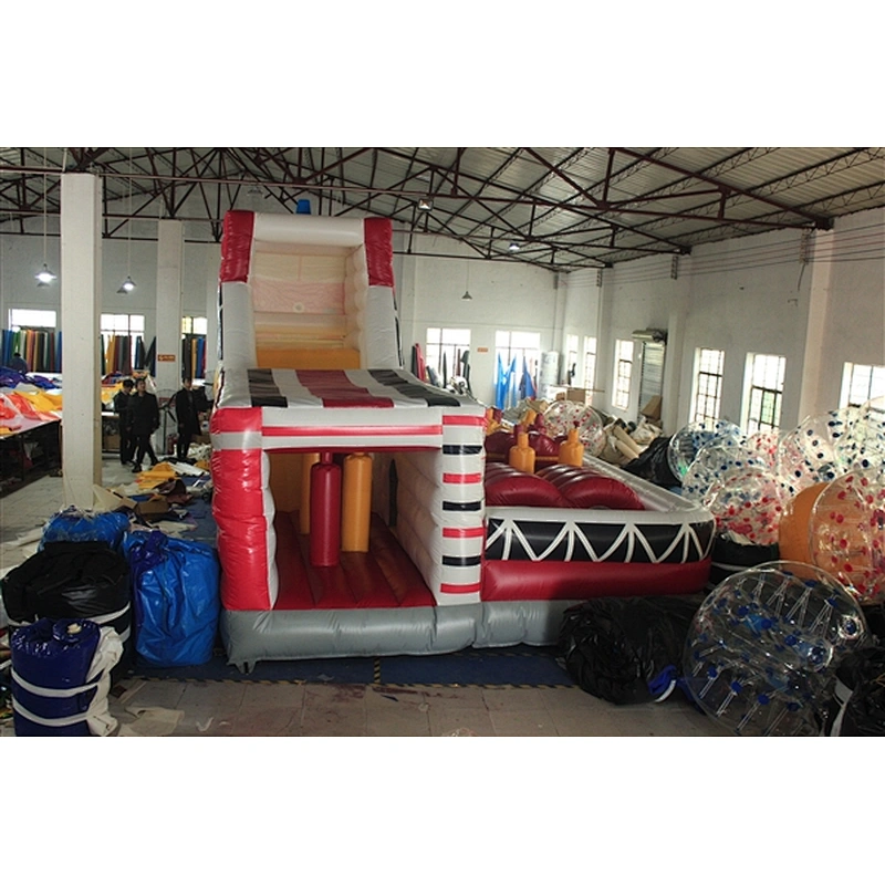 car shape bus shape bouncer with slide inflatable combo obstacle course inflatable inflatable obstacle inflatable obstacle course-10x5x4.5M