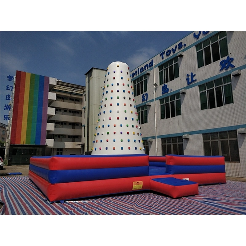 Inflatable Flying Spider-Man Rock Climbing Wall Giant Inflatable Climbing Holds Wall For Sale-10x10x8m