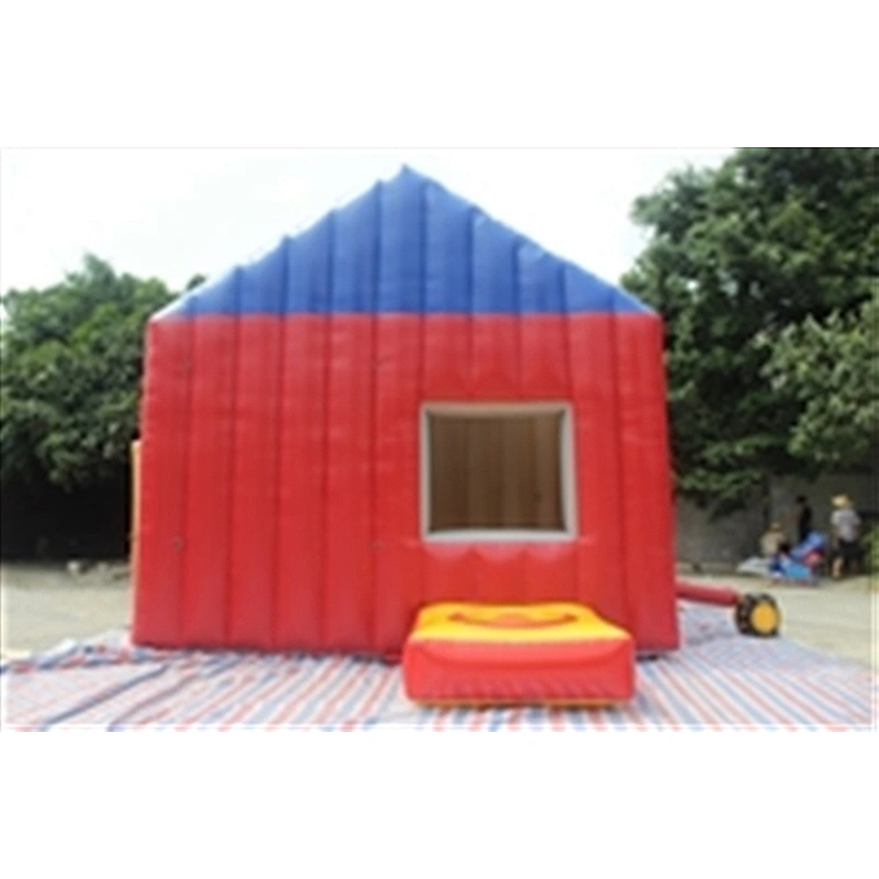 red blue cabin house bouncer inflatable jumping castle inflatable castle-8.84x5.18x4.45M