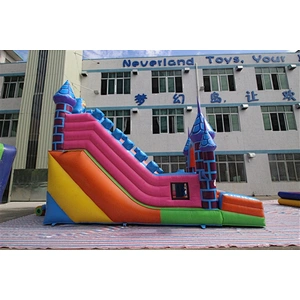 Rainbow Mickey castle inflatable bouncer slide Inflatable Slide-7.5M