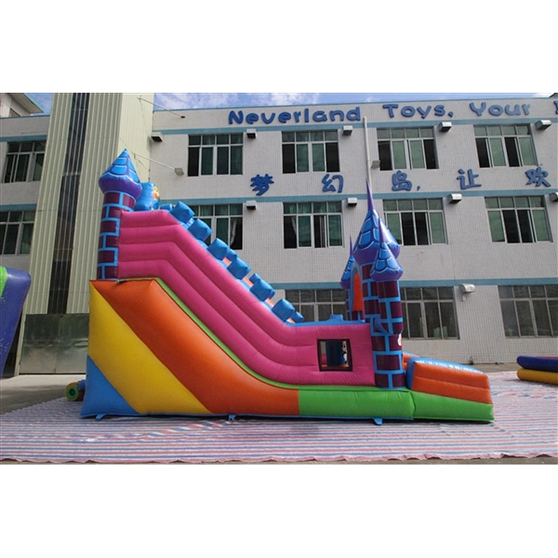 Rainbow Mickey castle inflatable bouncer slide Inflatable Slide-7.5M